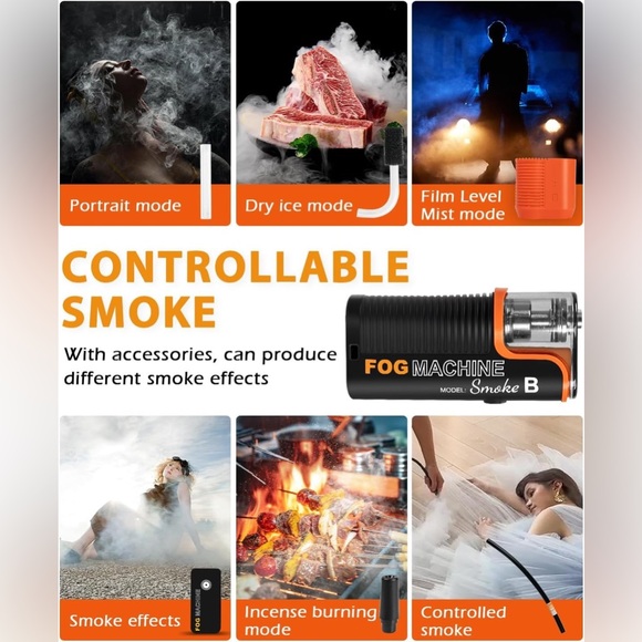 SEALED Cocktail Party Fog Machine Handheld Photography Cooking Stage Effects New - Picture 2 of 5